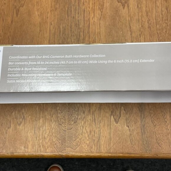 Better Homes & Gardens Convertible Towel Bar - Cameron - 18" w/6" Extension -NEW - Picture 7 of 7